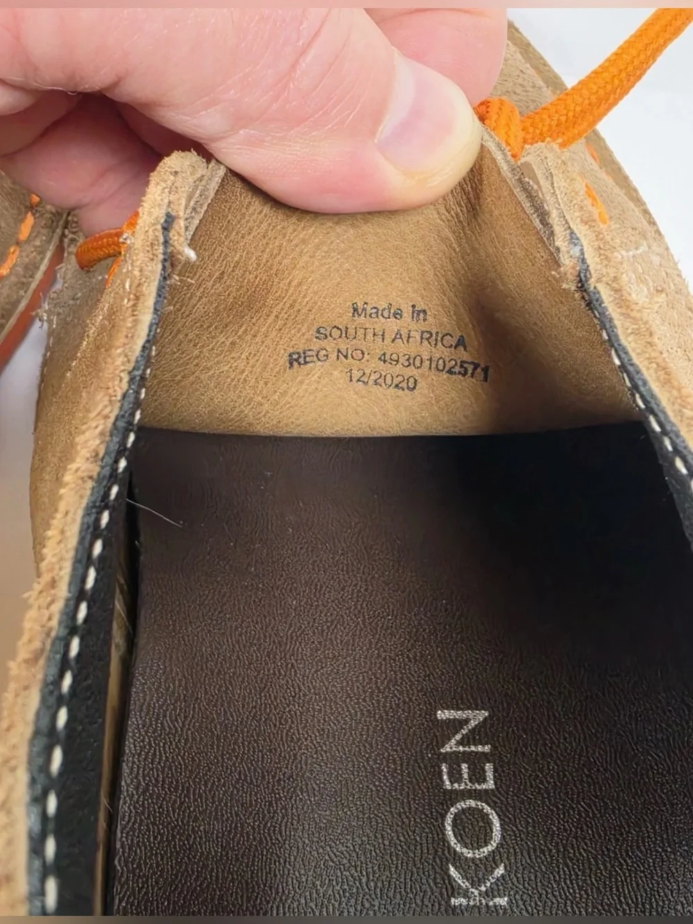 Veldskoen Mens Heritage Bloem Chukka Boots Brown Suede Orange Sole Size 9